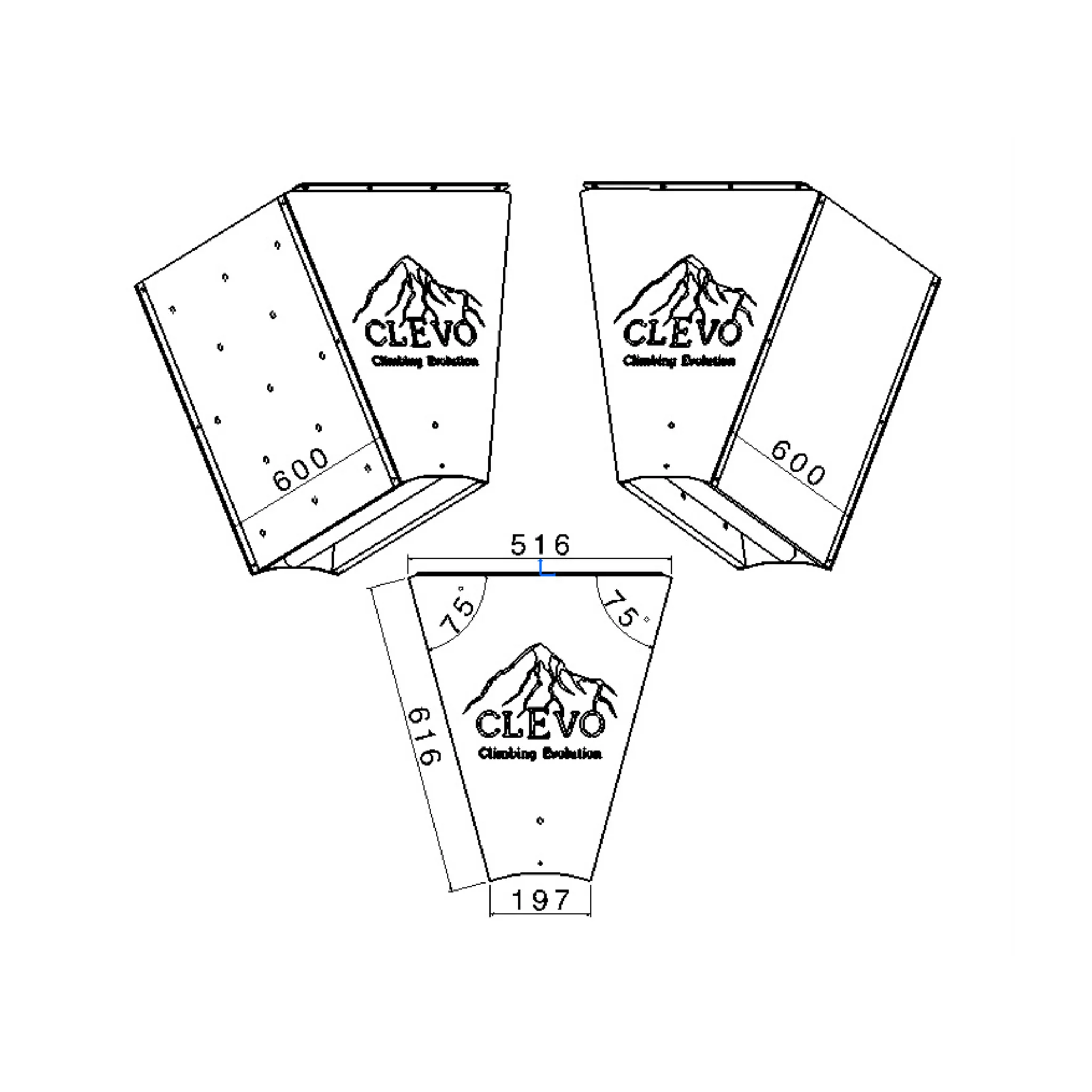 CLEVO L: Deckenbefestigung Campusboard, Klettergriffe und Klimmzugstange - Image 10