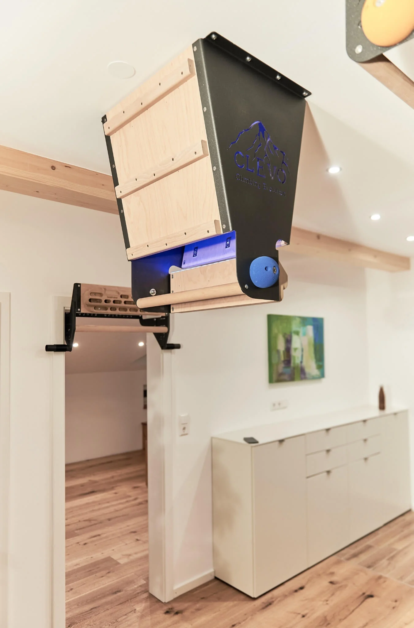 CLEVO XL: Profi Klettermodul für Decke für Campus- und Hangboard, Griffe und Klimmzugstange - Image 6