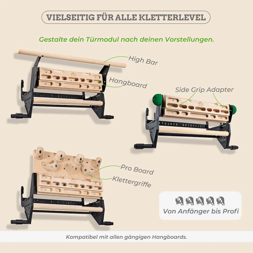 CLEVO DOOR: Türaufhängung für Hangboard, Klimmzugstange und Kletter Hangutensilien - Image 8