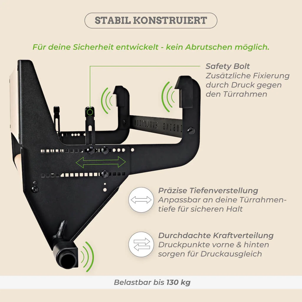 CLEVO DOOR: Türaufhängung für Hangboard, Klimmzugstange und Kletter Hangutensilien - Image 4